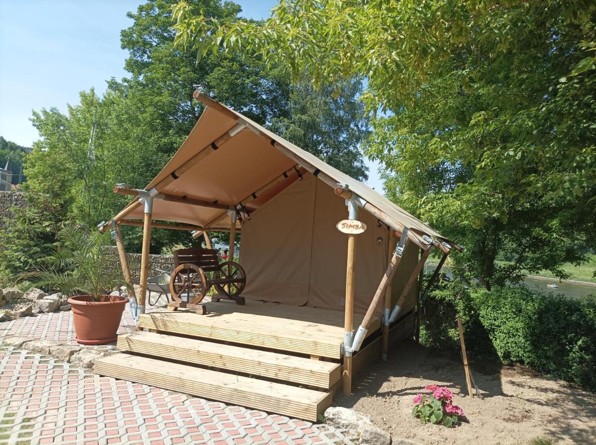 Campingplatz Am Treidlerweg Königstein an der Elbe Exterior foto
