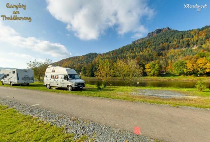 Campingplatz Am Treidlerweg Königstein an der Elbe Exterior foto