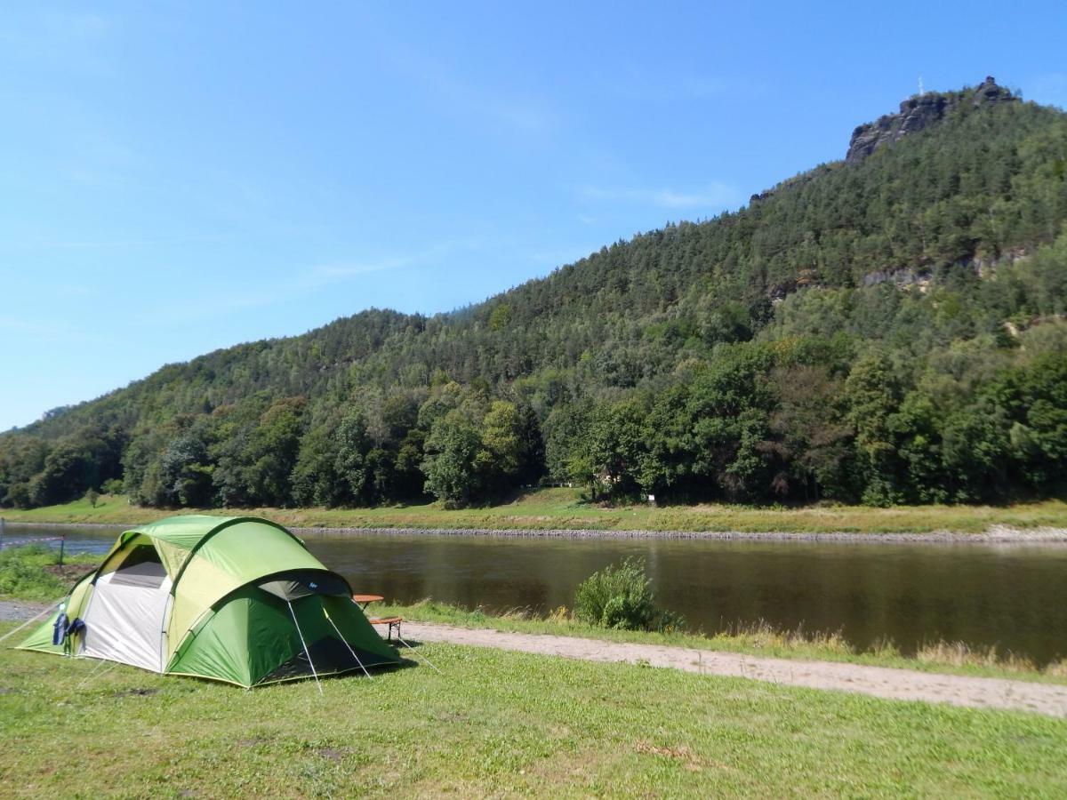 Campingplatz Am Treidlerweg Königstein an der Elbe Exterior foto