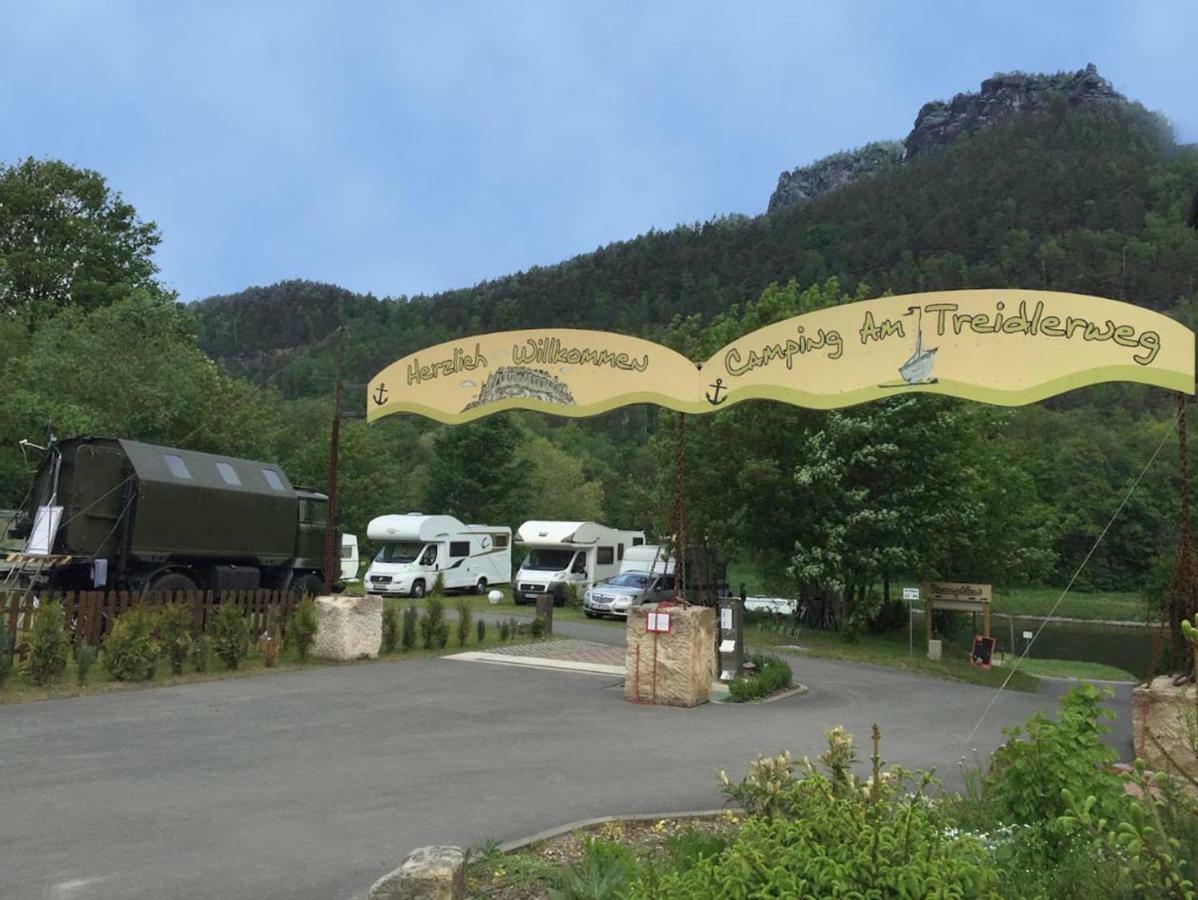 Campingplatz Am Treidlerweg Königstein an der Elbe Exterior foto